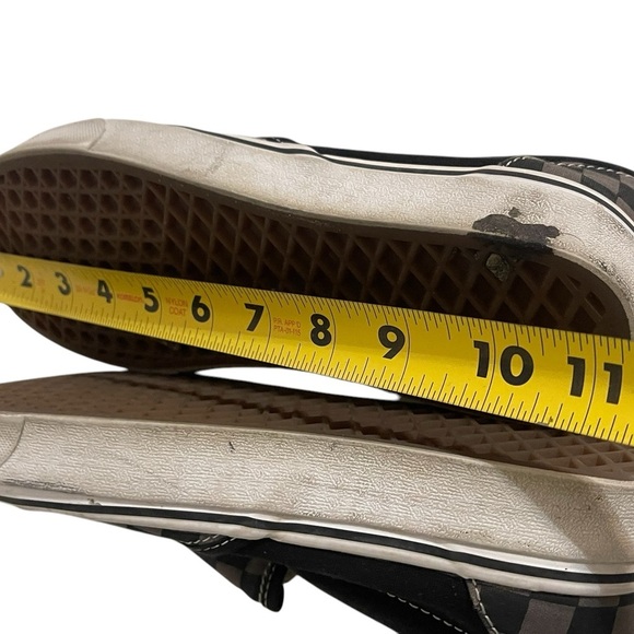 Vans Off The Wall Checkerboard Slip On Mens 10.5 Sneakers Black Gray - Picture 10 of 15